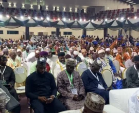 Religious leaders and stakeholders at a conference on peace and social cohesion in Nigeria.