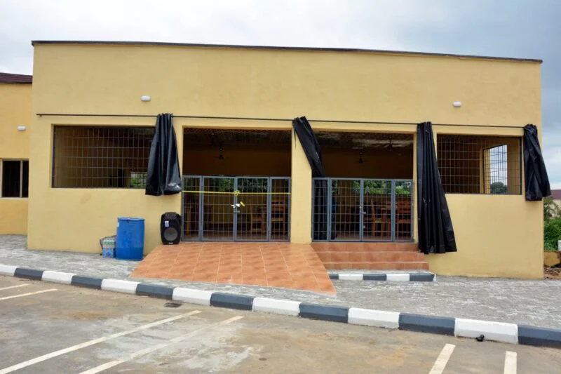 Officials of TYB Golf Club and guests during the inauguration of the newly constructed caddy shed at the Tukur Yusuf Buratai International Golf Resort and Country Club in Abuja.