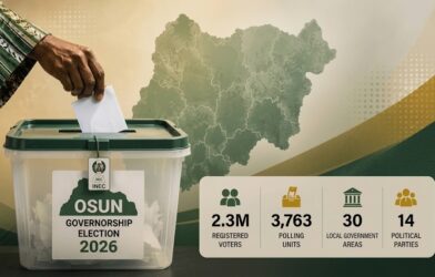 Voters prepare to participate in the 2026 Osun governorship election