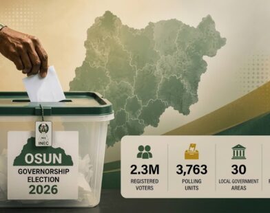 Voters prepare to participate in the 2026 Osun governorship election