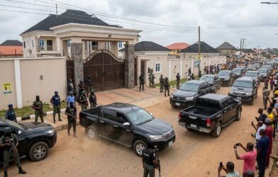 Adewale Egbedun, Osun Assembly Speaker, amid reports of armed security personnel surrounding his residence