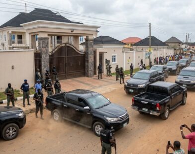 Adewale Egbedun, Osun Assembly Speaker, amid reports of armed security personnel surrounding his residence